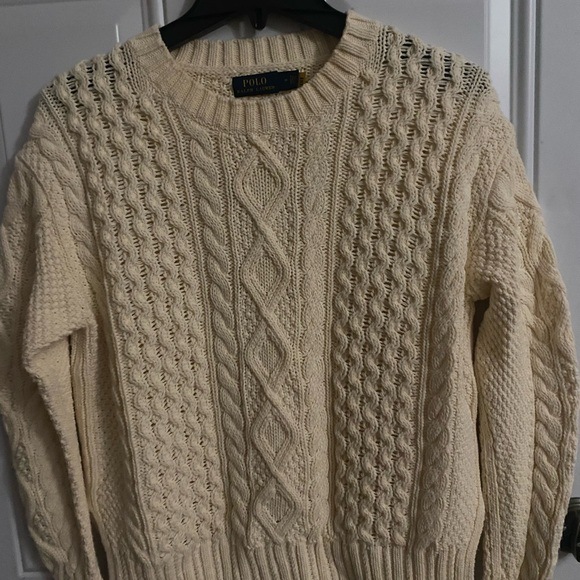 Polo Cream Cable Knit Sweater - Picture 3 of 8